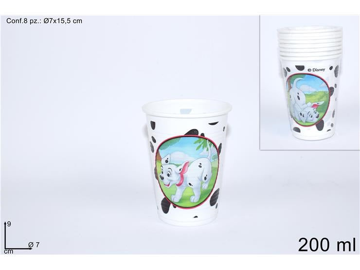 ΠΟΤΗΡΙΑ ΠΑΡΤΥ 101 DALMATIANS 8τεμ 200ml