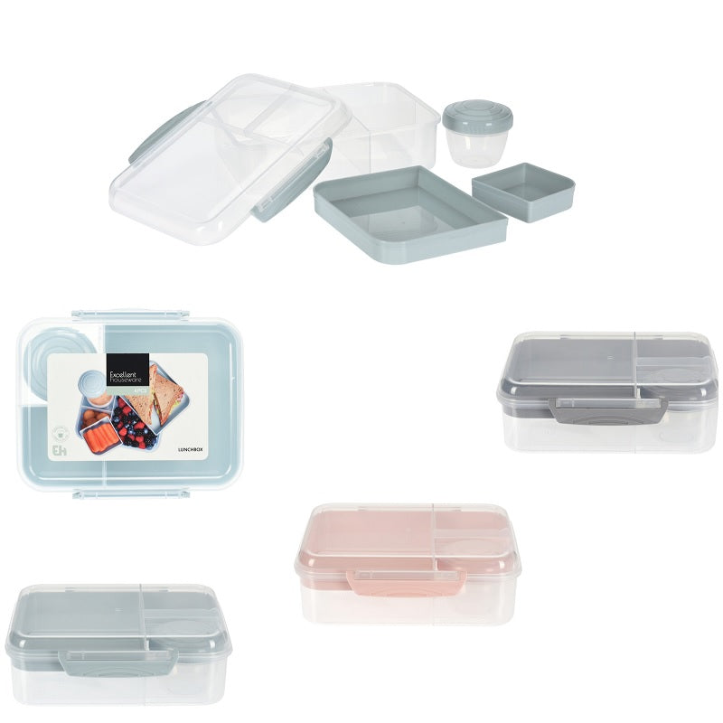 ΦΑΓΗΤΟΔΟΧΕΙΟ LUNCH BOX ΜΕ ΘΗΚΕΣ & ΒΑΖΟ 21.5x17x6cm