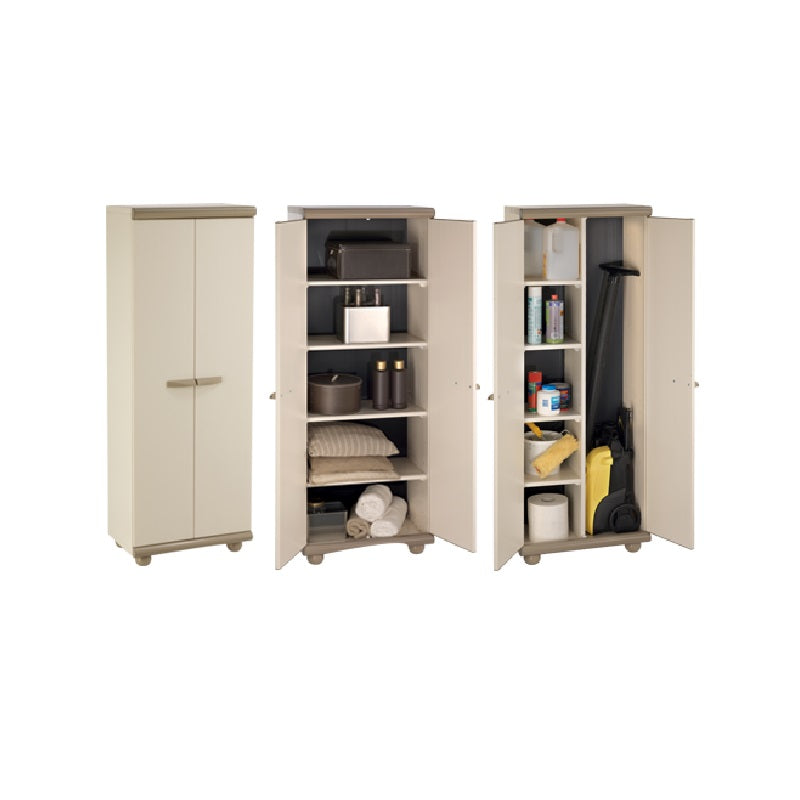 ΝΤΟΥΛΑΠΑ ΠΛΑΣΤΙΚΗ 2ΦΥΛΛΑ/4ΡΑΦΙΑ/ΧΩΡΙΣΜΑ 175x39x62.5cm ΜΠΕΖ