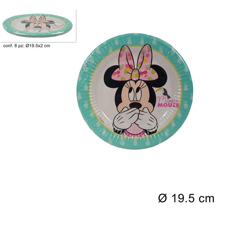 ΠΙΑΤΑ ΠΑΡΤΥ 8ΤΕΜ 19.5cm MINNIE TROPICAL