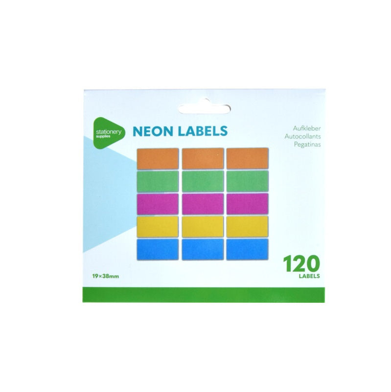 ΕΤΙΚΕΤΕΣ FLUO 120ΤΕΜ ΑΥΤΟΚΟΛΛΗΤΕΣ 1.9x3.8cm