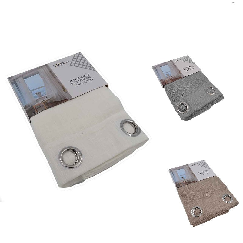 ΚΟΥΡΤΙΝΑ BELLY 140x260cm ΜΕ ΚΡΙΚΟΥΣ