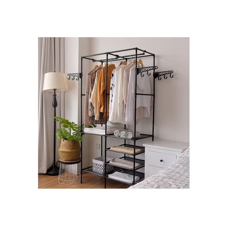 ΚΡΕΜΑΣΤΡΑ ΡΑΦΙΕΡΑ 86x43x173cm ΜΕΤΑΛΛΙΚΗ ΕΠΙΔΑΠΕΔΙΑ EVA