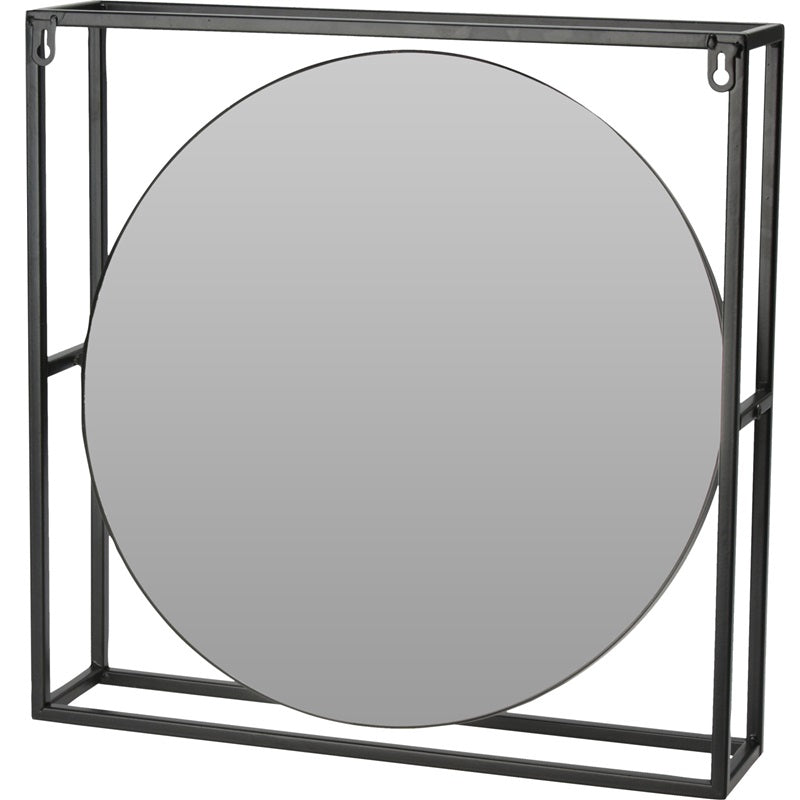 ΚΑΘΡΕΠΤΗΣ ΤΟΙΧΟΥ ΜΕΤΑΛΛΙΚΟΣ ΜΑΥΡΟΣ 45x45cm