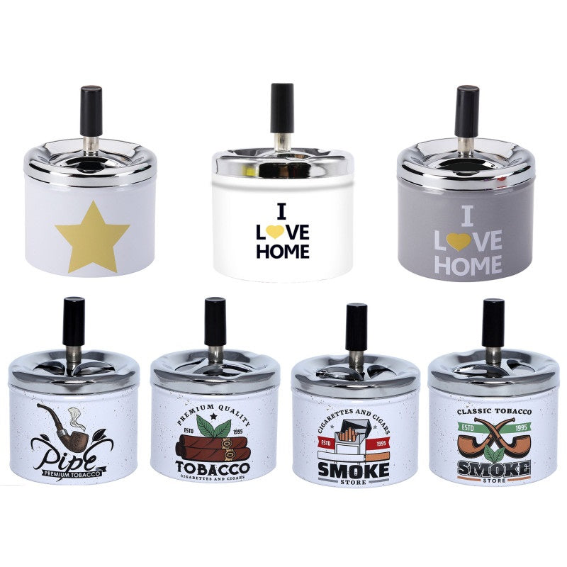 ΣΤΑΧΤΟΔΟΧΕΙΟ ΜΕΤΑΛΛΙΚΟ 12cm ΚΛΕΙΣΤΟ ΓΥΡΙΣΤΟ