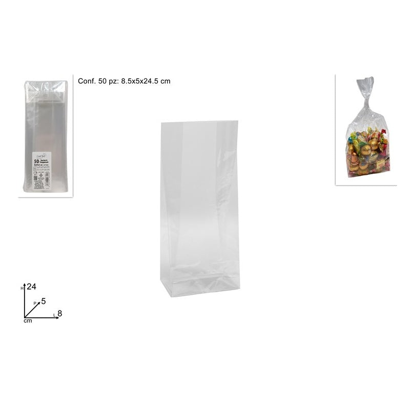 ΣΑΚΟΥΛΑ 8x24x5cm 50ΤΕΜ ΑΥΤΟΚΟΛΛΗΤΑ ΔΙΑΦΑΝΗ