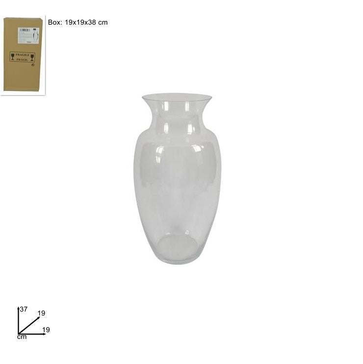 ΑΝΘΟΔΟΧΕΙΟ 37x19cm ΓΥΑΛΙΝΟ ART HOME