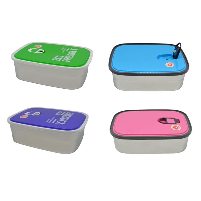 ΦΑΓΗΤΟΔΟΧΕΙΟ INOX ΜΕ ΧΡΩΜΑΤΙΣΤΟ ΚΑΠΑΚΙ 680ml