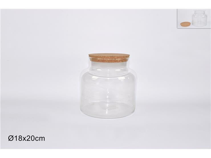 ΒΑΖΟ ΓΥΑΛΙΝΟ 18x20εκ ΜΕ ΠΩΜΑ ΦΕΛΛΟ