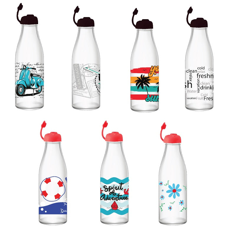 ΦΙΑΛΗ ΝΕΡΟΥ ΓΥΑΛΙΝΗ ΜΕ ΚΟΥΜΠΩΤΟ ΠΩΜΑ 1lt ΜΕ ΣΧΕΔΙΑ