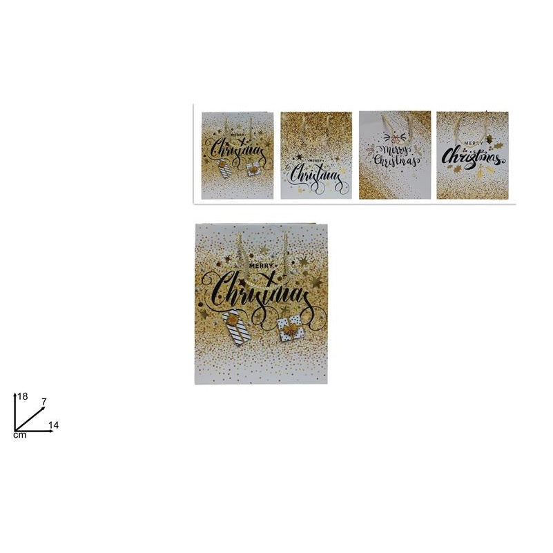 ΤΣΑΝΤΑ ΔΩΡΟΥ MERRY CHRISTMAS 14x18x7εκ