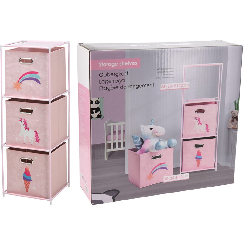 ΡΑΦΙΕΡΑ UNICORN 35x35x102cm 3 ΘΕΣΕΩΝ