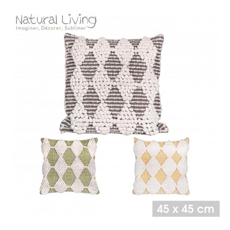 ΜΑΞΙΛΑΡΙ ΔΙΧΡΩΜΟ ΜΕ POM POM 45x45cm URBAN LIVING