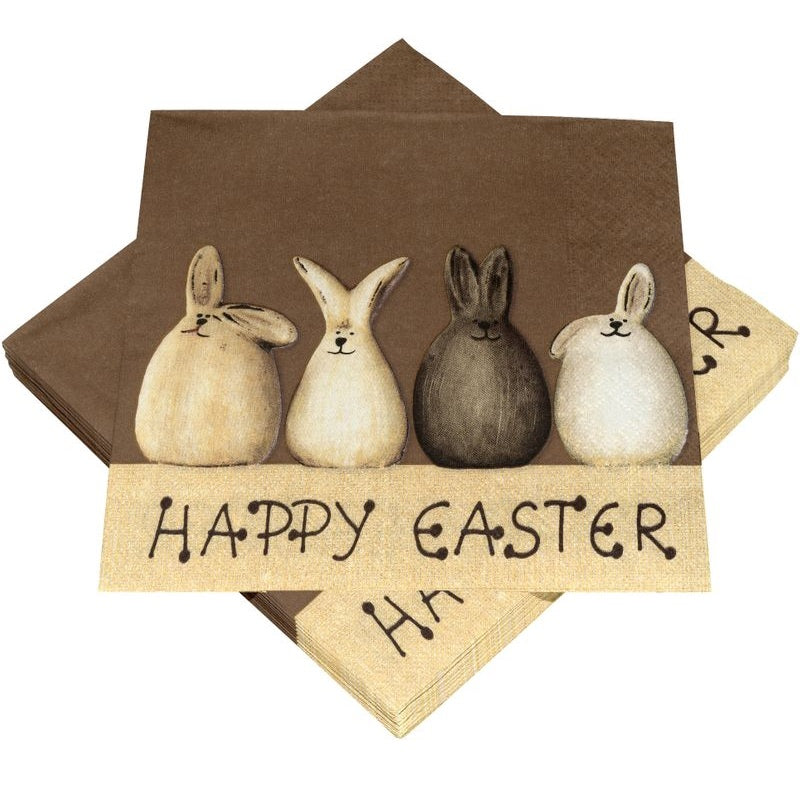 ΧΑΡΤΟΠΕΤΣΕΤΕΣ ΠΑΣΧΑΛΙΝΕΣ 20ΤΕΜ HAPPY EASTER 3Φ 33x33cm