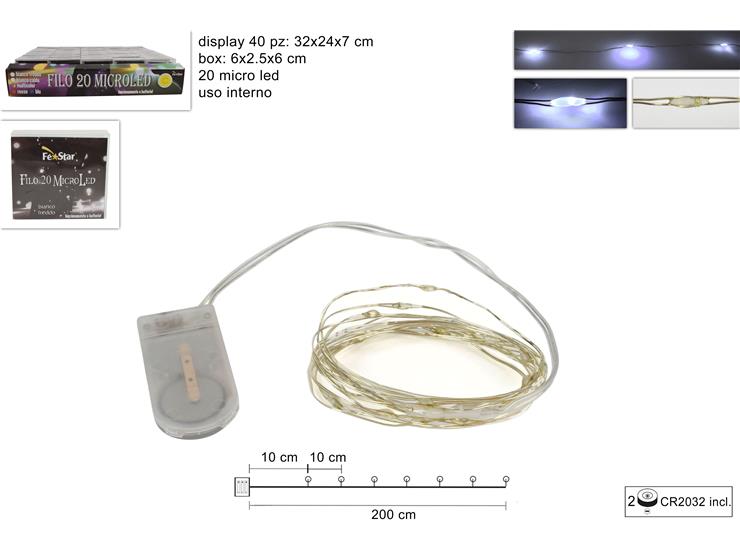 ΦΩΤΑΚΙΑ 20LED COPPER ΜΠΑΤΑΡΙΑΣ ΔΙΑΦ.ΚΑΛ.ΨΥΧΡΟ.ΛΑΜΠ. 2m