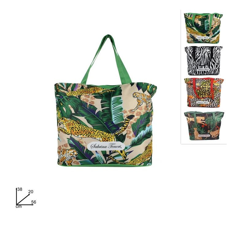 ΤΣΑΝΤΑ ΠΑΡΑΛΙΑΣ 56εκ ANIMAL PRINT