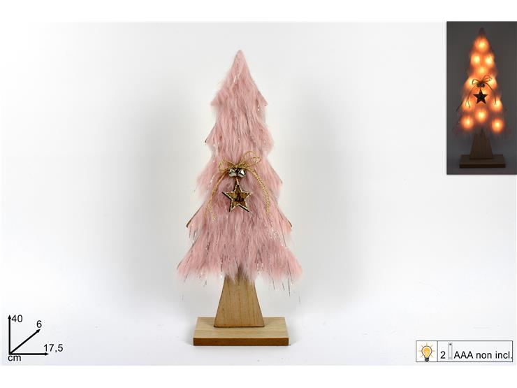 ΔΕΝΤΡΟ ΦΩΤΙΖΟΜΕΝΟ LED ΜΕ ΡΟΖ ΓΟΥΝΑ 40εκ