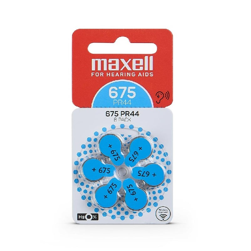 MAXELL 675 ΜΠΑΤΑΡΙΕΣ ΑΚΟΥΣΤΙΚΩΝ ΒΑΡΗΚΟΙΑΣ 6ΤΕΜ