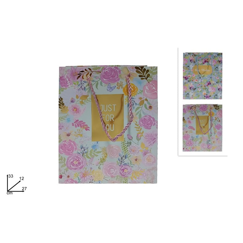 ΤΣΑΝΤΑ ΔΩΡΟΥ ΦΛΟΡΑΛ ΠΑΣΤΕΛ 27x33x12cm