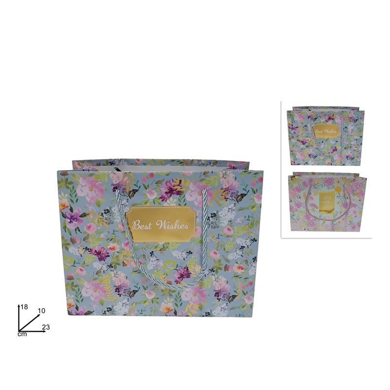 ΤΣΑΝΤΑ ΔΩΡΟΥ ΦΛΟΡΑΛ ΠΑΣΤΕΛ 23x18x10cm