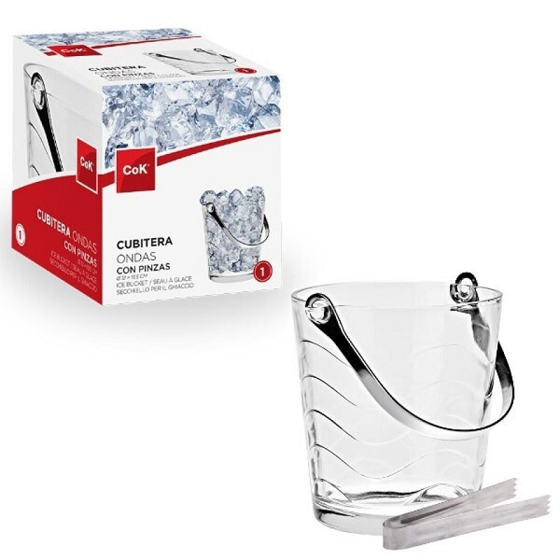 ΔΟΧΕΙΟ ΠΑΓΟΥ ΓΥΑΛΙΝΟ 12cm COK ΜΕ ΠΙΑΣΤΡΑ