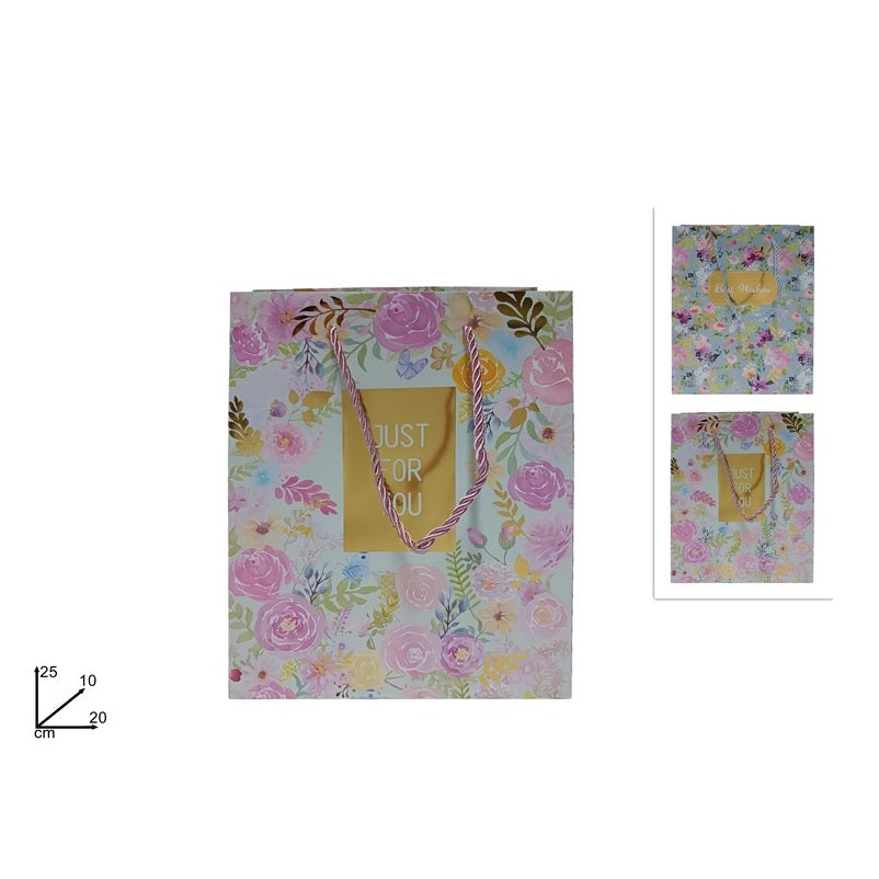 ΤΣΑΝΤΑ ΔΩΡΟΥ ΦΛΟΡΑΛ ΠΑΣΤΕΛ 20x25x10cm