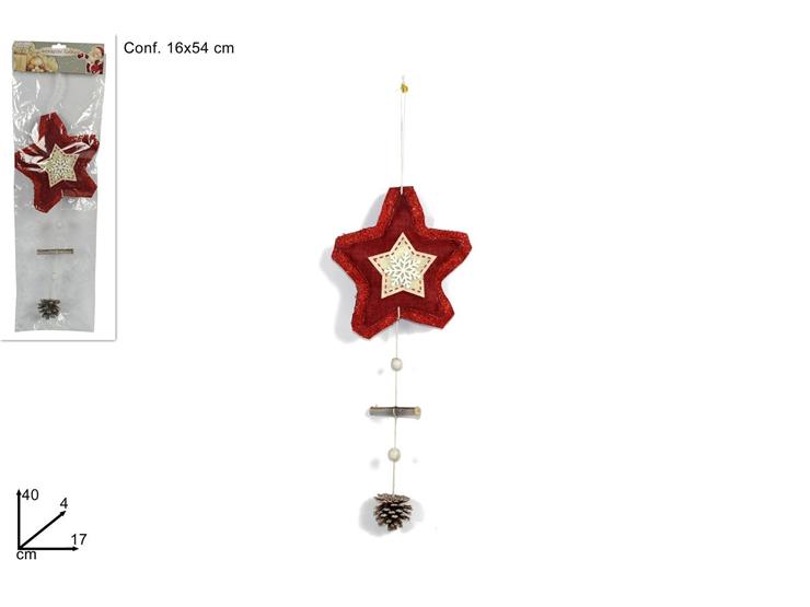 ΑΣΤΕΡΙ ΚΡΕΜΑΣΤΟ ΣΤΟΛΙΔΙ ΛΙΝΑΤΣΑ ΚΟΚΚΙΝΗ 40εκ