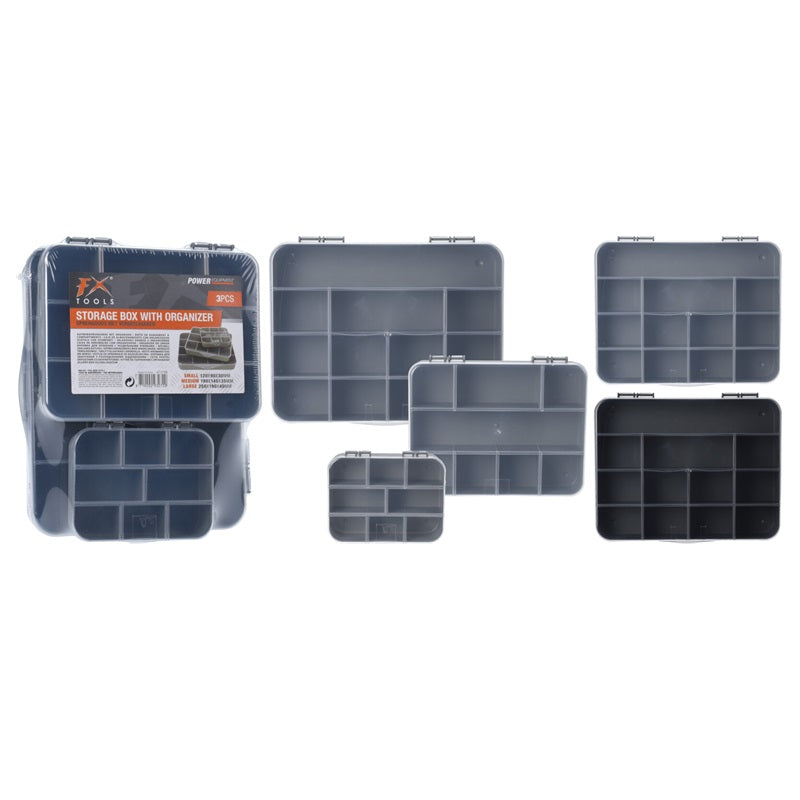 ΚΟΥΤΙ ΤΑΚΤΟΠΟΙΗΣΗΣ ΜΕ ΘΗΚΕΣ ΣΕΤ 3ΤΕΜ FX TOOLS