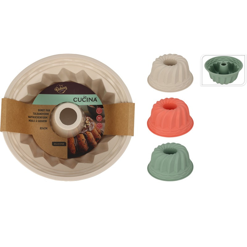 ΦΟΡΜΑ ΣΙΛΙΚΟΝΗΣ ΣΤΡΟΓΓΥΛΗ 24εκ ΜΕ ΤΡΥΠΑ LA CUCINA