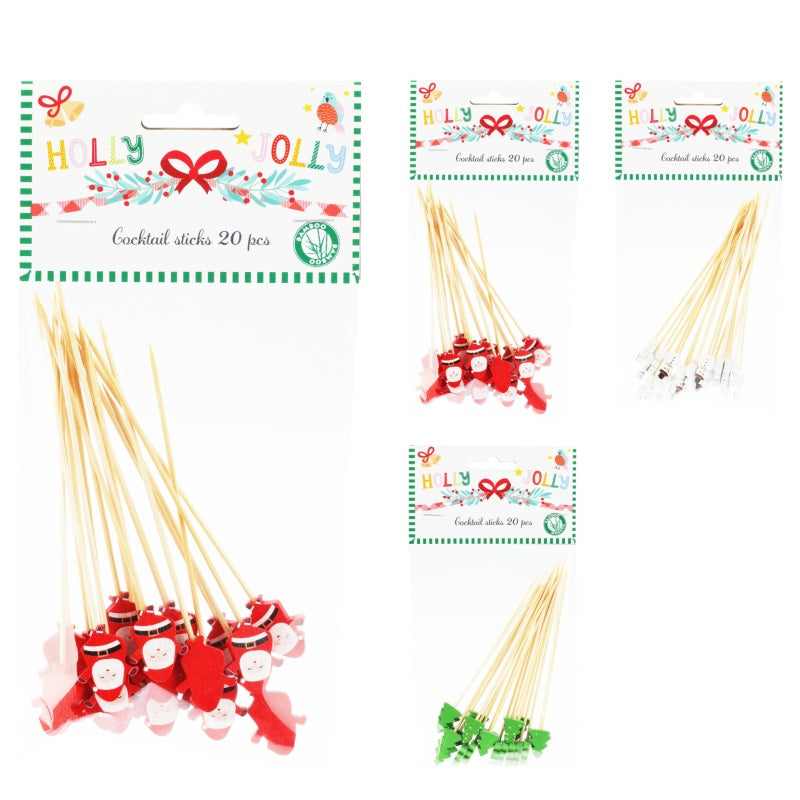 ΞΥΛΑΚΙ PICK ΦΙΓΟΥΡΑ ΞΥΛΙΝΗ 20ΤΕΜ XMAS