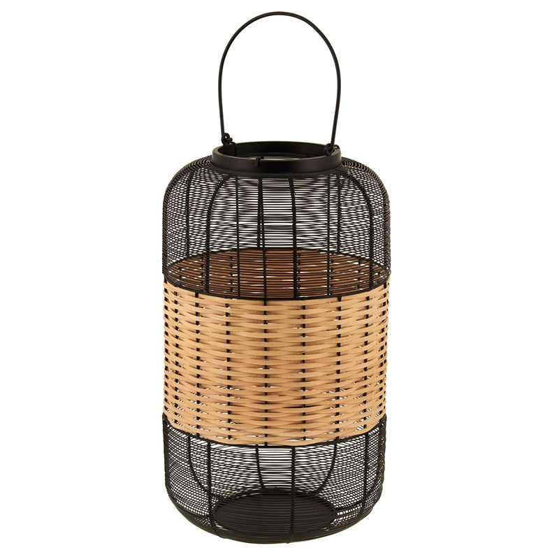 ΦΑΝΑΡΙ ΜΕΤΑΛΛΙΚΟ ΜΑΥΡΟ ΜΕ ΜΠΑΜΠΟΥ 44x25cm