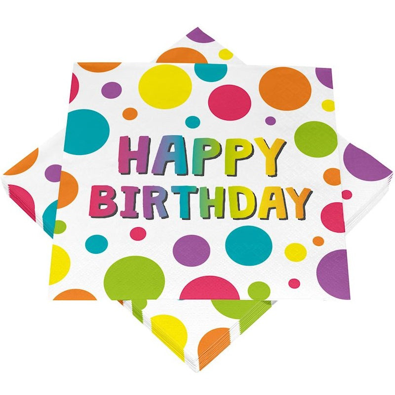 ΧΑΡΤΟΠΕΤΣΕΤΕΣ HAPPY BIRTHDAY ΠΟΥΑ 20ΤΕΜ 3Φ 33x33cm