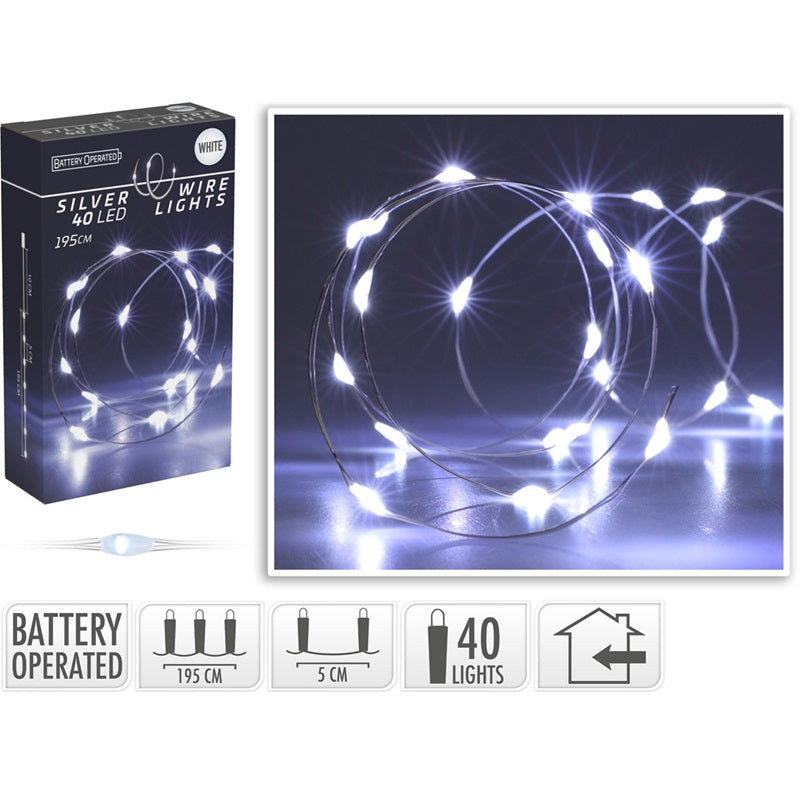 ΦΩΤΑΚΙΑ 40LED ΑΣΗΜ.ΚΑΛ.ΨΥΧΡΟ.ΛΑΜΠ.