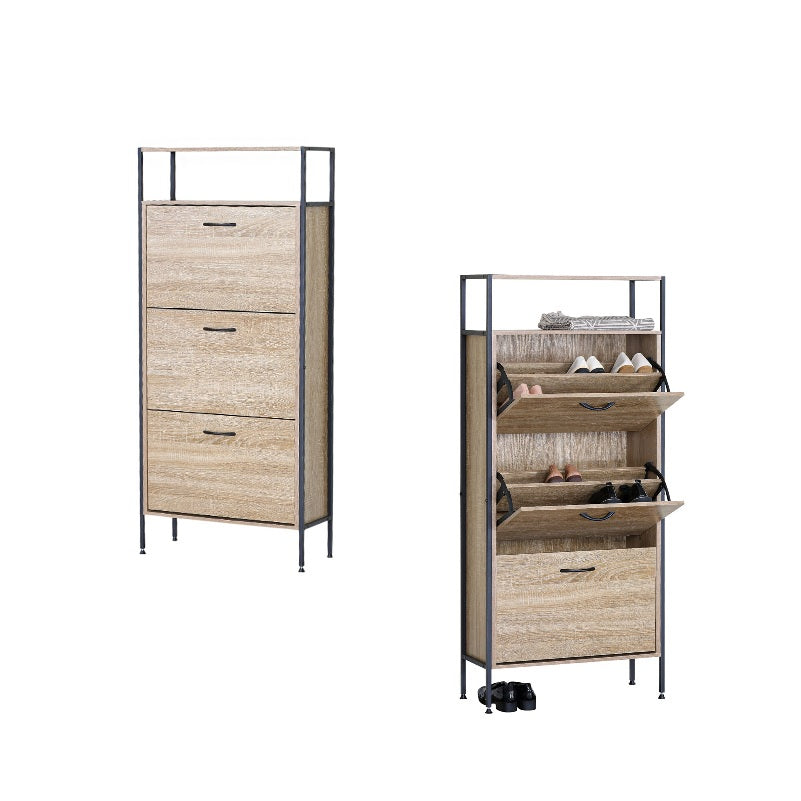 ΠΑΠΟΥΤΣΟΘΗΚΗ ΞΥΛΙΝΗ 60x24x141εκ ΦΥΣΙΚΟ