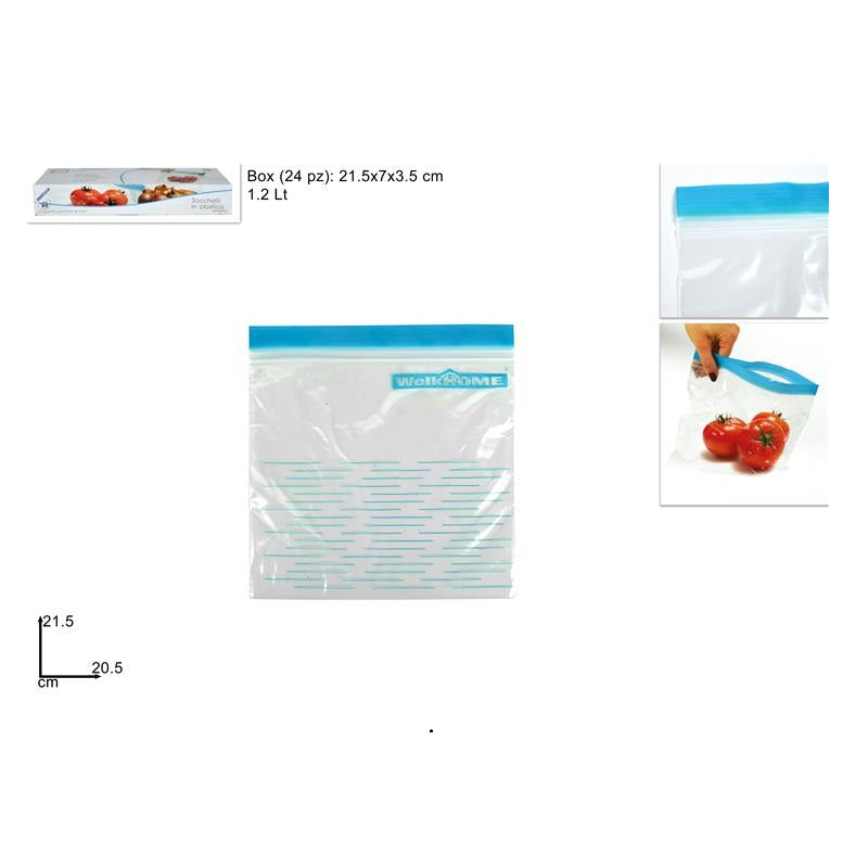 ΣΑΚΟΥΛΑ ΤΡΟΦΙΜΩΝ ΔΙΠΛΟ ZIPPER 24TEM 20.5x21.5cm 1.2lt