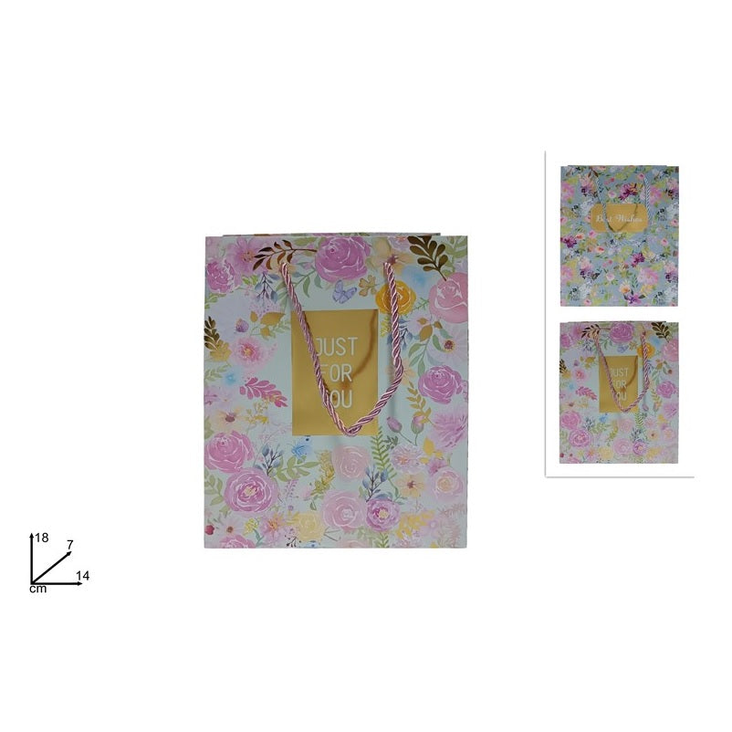 ΤΣΑΝΤΑ ΔΩΡΟΥ ΦΛΟΡΑΛ ΠΑΣΤΕΛ 14x18x7cm