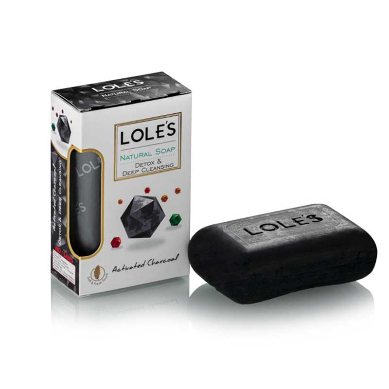 ΣΑΠΟΥΝΙ ΦΥΣΙΚΟ LOLE’S ΜΕ ΕΝΕΡΓΟ ΑΝΘΡΑΚΑ ΓΙΑ ΑΠΟΤΟΞΙΝΩΣΗ ΚΑΙ ΒΑΘΥ ΚΑΘΑΡΙΣΜΟ 150gr