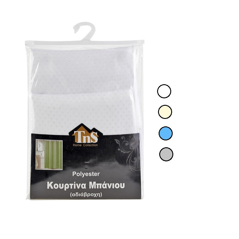 ΚΟΥΡΤΙΝΑ ΜΠΑΝΙΟΥ 180x180εκ ΥΦΑΣΜΑΤΙΝΗ ΜΟΝΟΧΡΩΜΗ