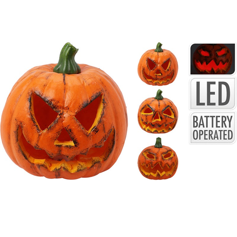 ΚΟΛΟΚΥΘΑ HALLOWEEN ΜΕ LED 16x16cm