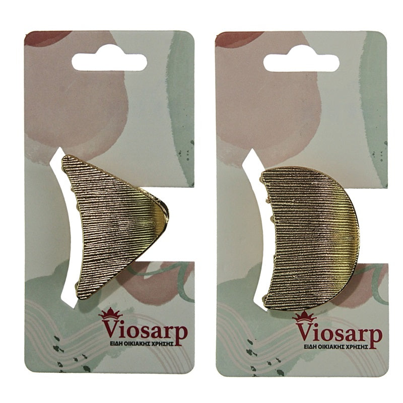 ΚΛΑΜΕΡ ΜΑΛΛΙΩΝ ΜΕΤΑΛΛΙΚΟ ΧΡΥΣΟ 4.5cm VIOSARP