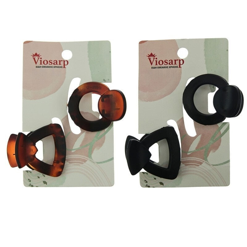 ΚΛΑΜΕΡ ΜΑΛΛΙΩΝ ΜΑΥΡΟ ΚΑΦΕ 4cm ΣΕΤ 2ΤΕΜ