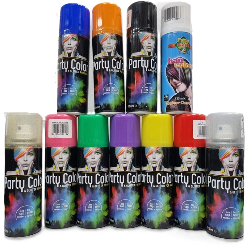 SPRAY ΜΑΛΛΙΩΝ ΧΡΩΜΑ GLITTER 125ml