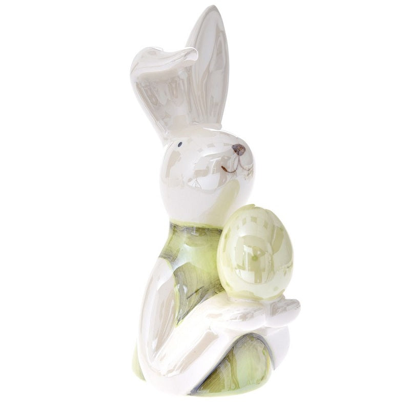 ΛΑΓΟΣ ΚΕΡΑΜΙΚΟΣ ΠΡΑΣΙΝΟ ΠΕΡΛΕ 13cm