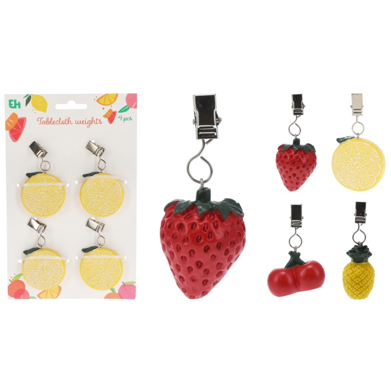 ΒΑΡΙΔΙΑ ΤΡΑΠΕΖΟΜΑΝΤΗΛΟΥ FRUITS 4ΤΕΜ EXCELLENT HOUSEWARE