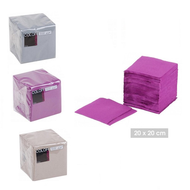 ΧΑΡΤΟΠΕΤΣΕΤΕΣ 20x20cm 2Φ 50ΤΕΜ COLOR PARTY