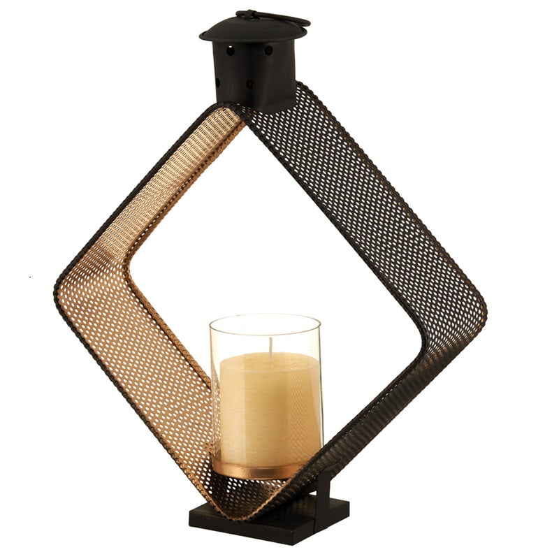 ΚΗΡΟΠΗΓΙΟ ΜΕΤΑΛΛΙΚΟ 40εκ ΡΟΜΒΟΣ ΜΑΥΡΟ ΧΡΥΣΟ