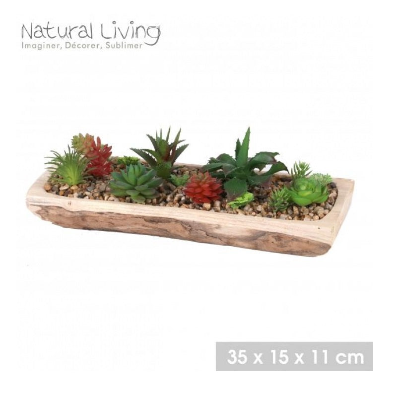 ΚΑΣΠΩ ΞΥΛΙΝΟ ΜΕ ΠΑΧΥΦΥΤΑ 35.5x15x10cm