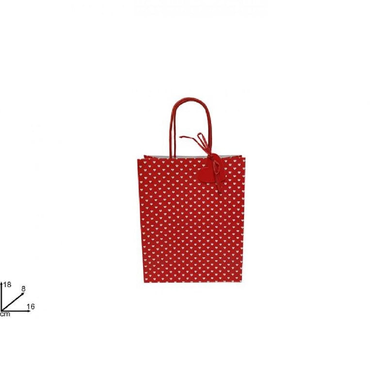 ΤΣΑΝΤΑ ΔΩΡΟΥ ΚΑΡΔΙΕΣ 18x16x8εκ