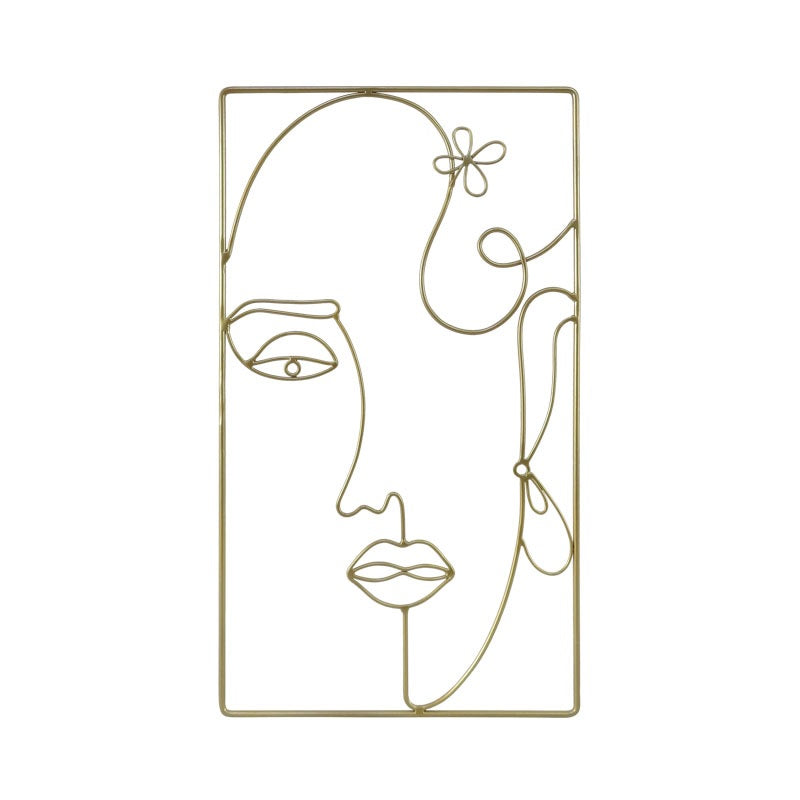 ΚΑΔΡΟ ΜΕΤΑΛΛΙΚΟ ΧΡΥΣΟ 25x45cm ΓΥΝΑΙΚΕΙΟ ΠΡΟΣΩΠΟ