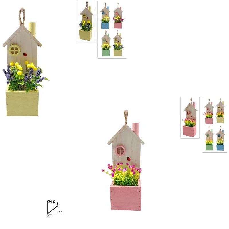 ΣΠΙΤΑΚΙ ΞΥΛΙΝΟ 24.5εκ ΜΕ ΛΟΥΛΟΥΔΙΑ